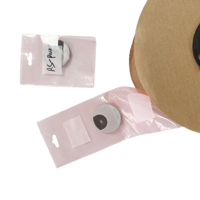 Bolsas de polipropileno pré-abertas cor-de-rosa personalizadas em rolos para embalagens de acessórios eletrônicos
