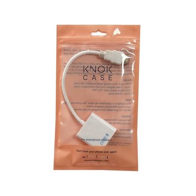 Espesor personalizado OEM plástico Ziplock Saco Suspensório Para Caixa de telefone celular à prova d'água