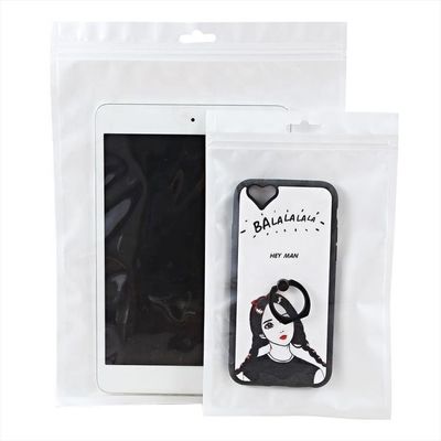 Espesor personalizado OEM plástico Ziplock Saco Suspensório Para Caixa de telefone celular à prova d'água