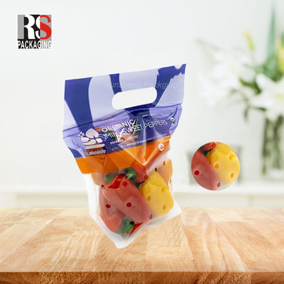 CPP OPP Polietileno Micro Perforado Zip Lock Saco de Plástico Para Vegetais Frescos
