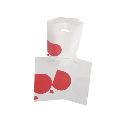 Sacos de camisetas de plástico recicláveis duráveis e ecológicos com alças perfuradas planas
