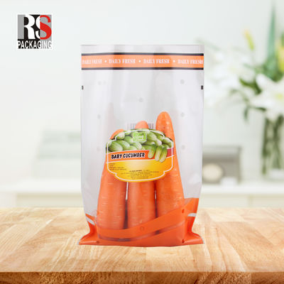 Impressão em gravura Saco micro-perforado Embalagem de vegetais Sacos de plástico personalizados