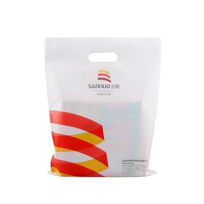 Máquina de corte a dedo Logotipo personalizado Impresso LDPE Bolsas de mantimentos Bolsas de plástico