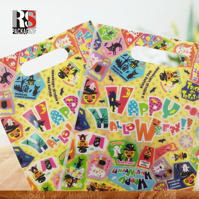 Máquina de corte a dedo Logotipo personalizado Impresso LDPE Bolsas de mantimentos Bolsas de plástico