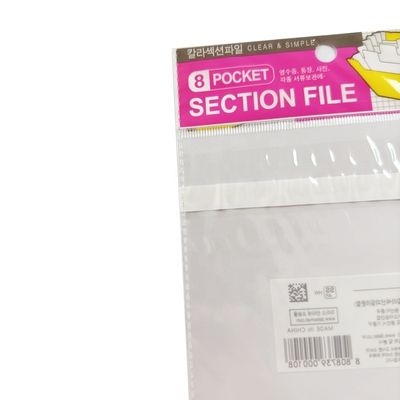Sacos de plástico recicláveis com fita adesiva
