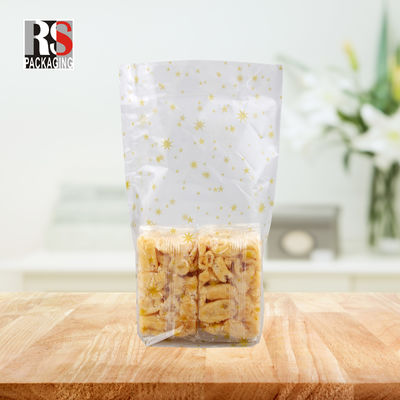 Saco OPP de fundo quadrado Design personalizado para embalagem de lanches em cores claras ou personalizadas