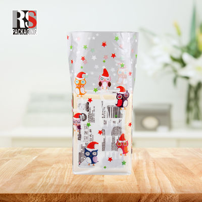 Saco OPP de fundo quadrado Design personalizado para embalagem de lanches em cores claras ou personalizadas