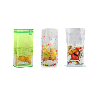 Custom Clear Flat Bottom Cellophane Bags Flat Bottom Stand Up pouch para doces doces