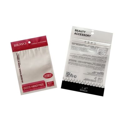 Embalagens eletrónicas Sacos de plástico com fecho de cadeira fechado de frente transparente, fabricados com estrutura de material OPP/CPP