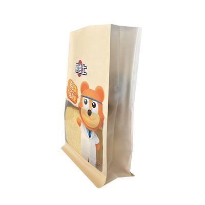 Saco de embalagem de alimentos de fundo plano para em pó snacks biscoitos nozes especiarias de cereais