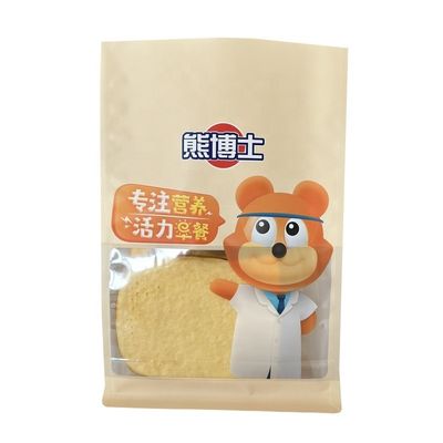 Saco de embalagem de alimentos de fundo plano para em pó snacks biscoitos nozes especiarias de cereais