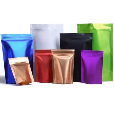 Embalagem de alimentos Zip Lock Laminado Bolsa de poliéster congelado de plástico reabrivel Stand Up Pouch Bag