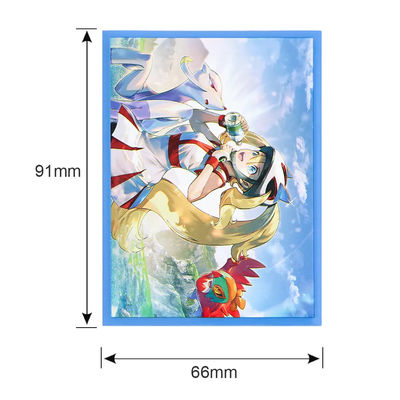 Suave 66*91MM 100PCS Yugioh Foto Topload Mate Manga de Cartão de Jogo Holográfico
