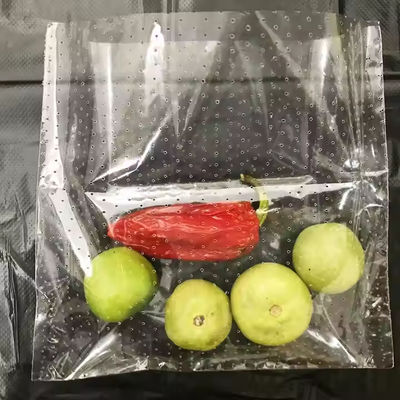 Saco plástico de polietileno transparente de HDPE microperfurado para frutas e vegetais