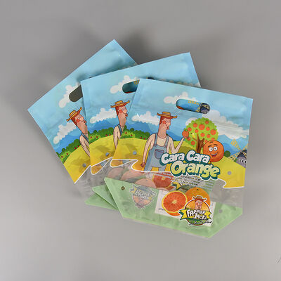 Sacos de plástico transparentes e refeitáveis, impressos sob medida Sacos de vegetais de plástico transparente e transparente