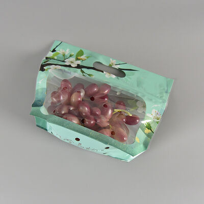 Saco de embalagem de plástico transparente de qualidade alimentar para produtos frescos, frutas e vegetais da fazenda, CPP, com fecho zip reutilizável