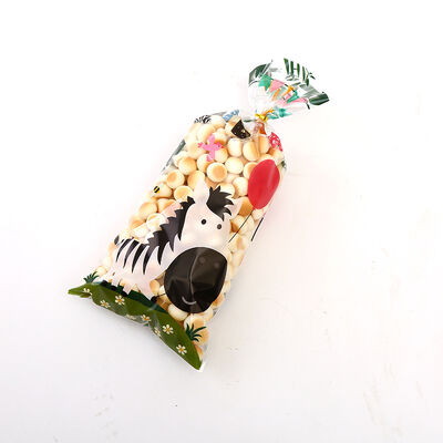 Impressão personalizada de presente embalado de violoncelo de celulose bolsas de festas de guloseimas favorito doce transparente bolsas de armazenamento de biscoitos de plástico poli Goodie
