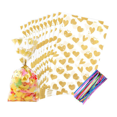 Bolsas de celulosa de Natal 10/20 embalado com gravata Twist Holiday Favorite Treat Gift Goodie Bolsas de violoncelo para festas doces biscoitos