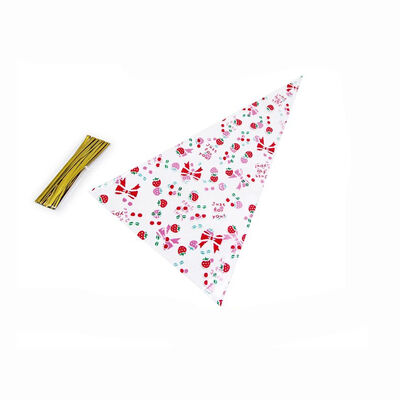 Saco de Cello Cellophane Candy Cone Saco de Pipoca de Forma Especial Saco Triângulo Saco de Pastel de Plástico Claros