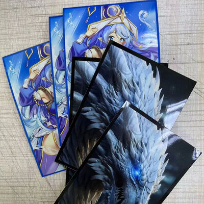60PCS Arte Anime Cartas Manga PKM Shield Tabuleiro Jogo Cartões de Negociação Manga Protetora Tamanho padrão 67x92cm