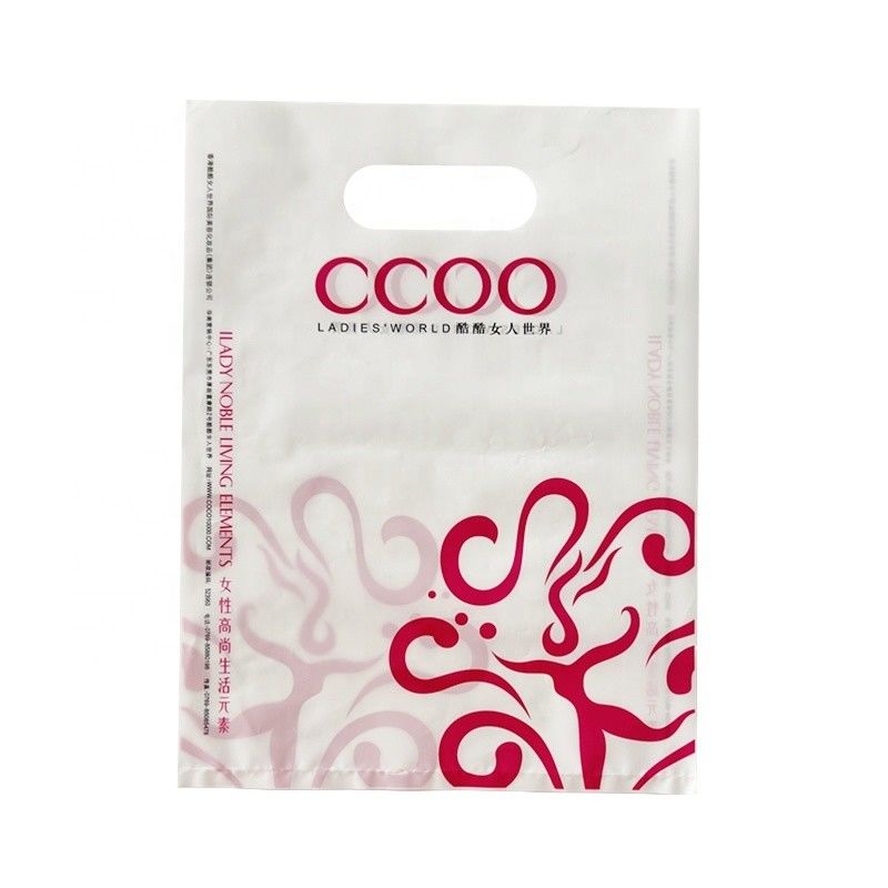 Saco de compras de retalho de plástico com logotipo personalizado