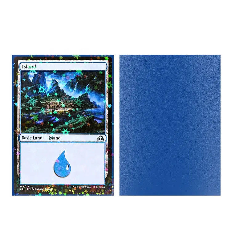 Galaxy Effects Hologram Mtg Tamanho Padrão Não Esfregue Atrás Mate Manga de Cartão Holográfico