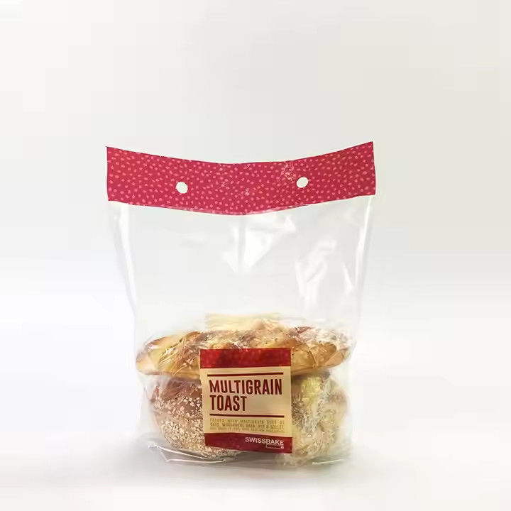 Saco de pão com abertura BOPP CPP, sacos de padaria com abertura de plástico para alimentos e vegetais