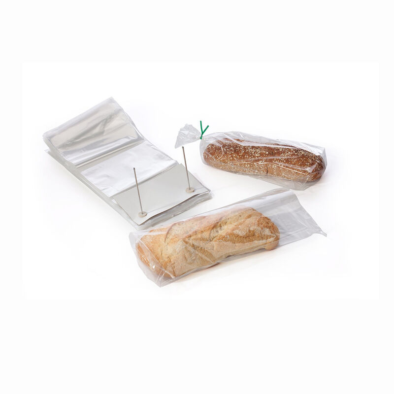 Saco de pão de Wicket LDPE transparente personalizado para armazenamento de padaria OPP Sandwiches Sacos de pão Sacos de embalagem de alimentos impressos com torção